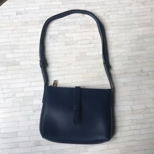 J Crew Blue Leather Shoulder Bag & Crossbody
